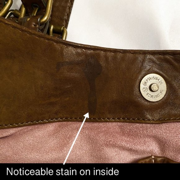 Kooba Distressed Brown Leather Bag With Multi-Buckles - Picture 11 of 15